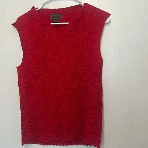 COPY - Uniform John Paul Richard Red Smocked Ruffled Tank